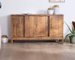 Buffet 4 portes coulissantes en manguier massif 