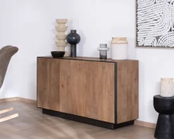 Buffet 3 portes en manguier style épuré "Santo" 150 cm