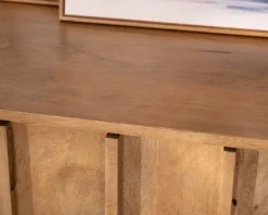 Buffet 4 portes esprit zen en manguier massif naturel 4 portes « Sicaly » 180 cm