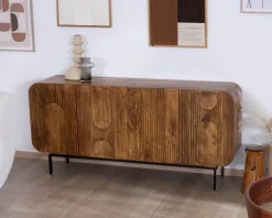 Buffet 4 portes style newtro en manguier 