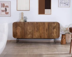 Buffet 4 portes style newtro en manguier 
