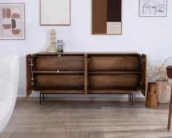 Buffet 4 portes style newtro en manguier 