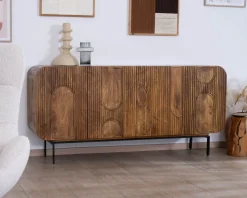 Buffet 4 portes style newtro en manguier 