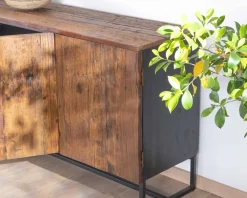 Buffet bas 3 portes acacia massif 150cm 