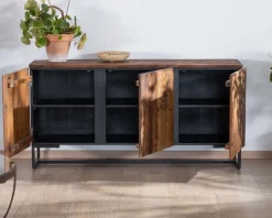 Buffet bas 3 portes acacia massif 150cm 