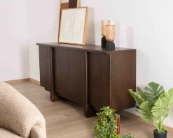 Buffet bas 4 portes esprit japandi