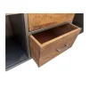Buffet bas industriel métal gris et bois de manguier massif "Vista"