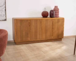 Buffet contemporain 4 portes "Laumie" teinte chêne