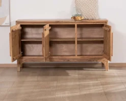 Buffet design épuré en acacia "Melody" 3 portes 145 cm