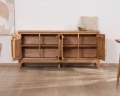 Buffet en acacia 4 portes style scandinave "Melody" 175 cm