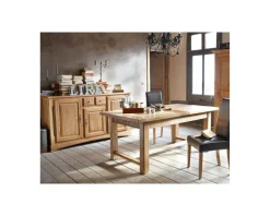 Buffet en chêne massif style traditionnel 3 portes 2 tiroirs "Antique"