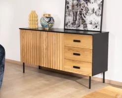 Buffet en frêne massif style newtro 