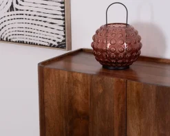 Buffet enfilade 4 portes 200 cm en manguier massif foncé 