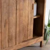 Buffet haut 2 portes coulissantes en manguier massif "Aruna" style chaleureux