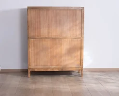 Buffet haut 2 portes coulissantes en manguier massif "Aruna" style chaleureux