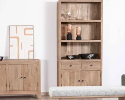 Buffet haut en manguier massif finition sablée largeur 87cm "Maestro"