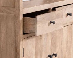 Buffet haut en manguier massif finition sablée largeur 87cm 