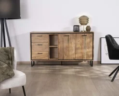 Buffet industriel 160 cm en acacia 