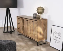 Buffet industriel 160 cm en acacia 