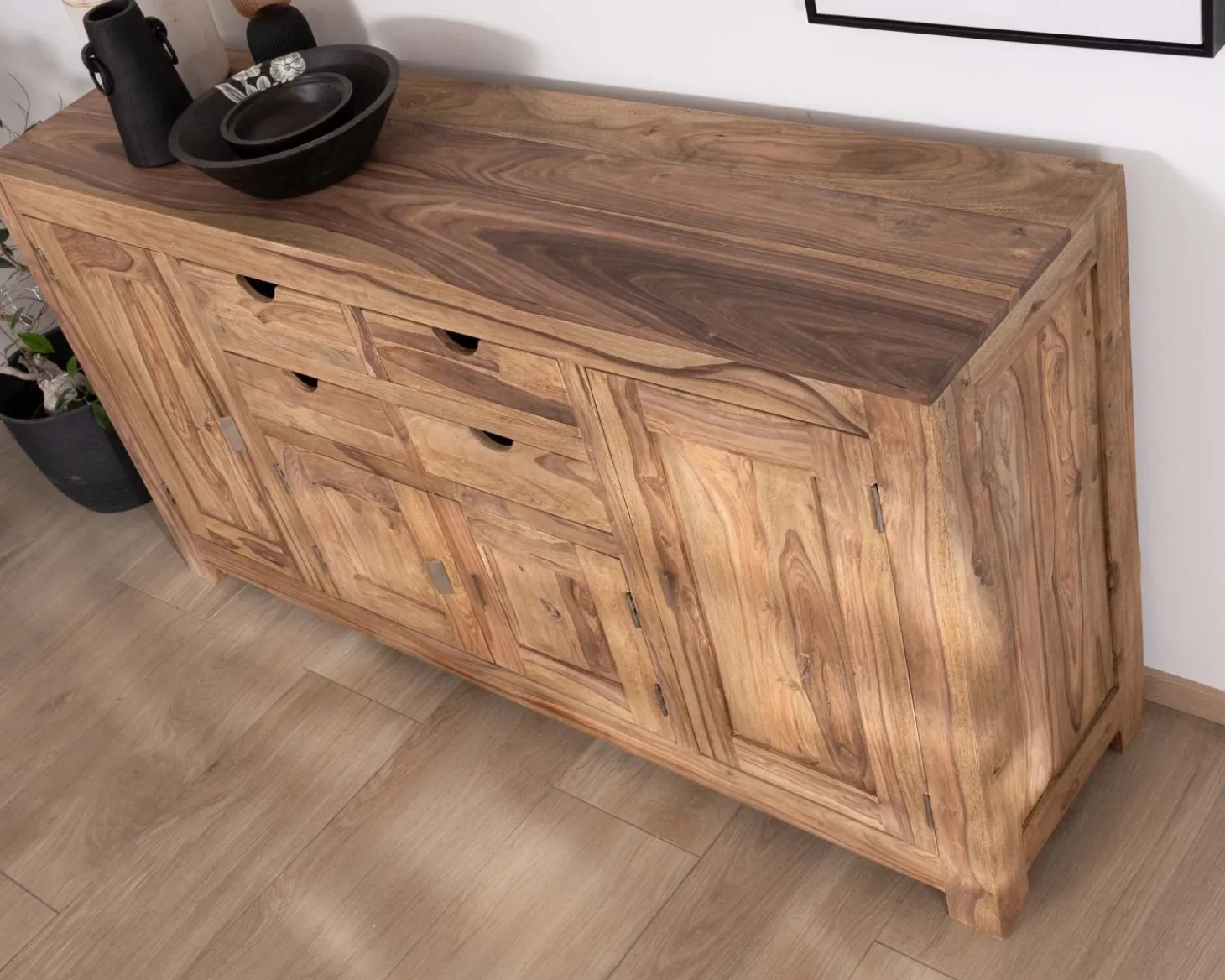 Buffet multi rangement 180 cm en palissandre "Kalanohé"