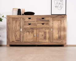 Buffet multi rangement 180 cm en palissandre