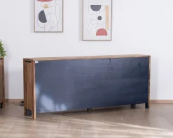 Buffet multi-rangements avec étagères en verre 