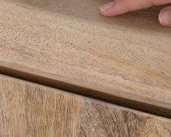 Buffet épuré en manguier massif 180 cm 3 portes et tiroirs 