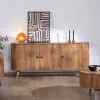 Buffet rétro 3 portes en acacia massif "Boomer" 175 cm