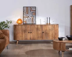Buffet rétro 3 portes en acacia massif "Boomer" 175 cm