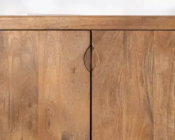 Buffet rétro en manguier massif avec tiroirs finition naturelle "Odely" 150 cm