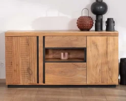 Buffet ultra contemporain avec niche éclairage LED 