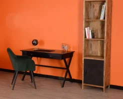Bureau noir en bois et métal 120cm "Atelier"