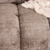 Canapé 3 places ultra-cosy en tissu velours gris cendré "Milow"