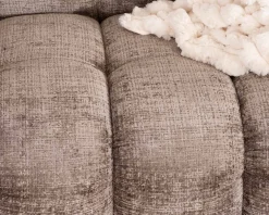 Canapé 3 places ultra-cosy en tissu velours gris cendré "Milow"