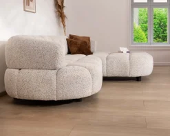 Canapé avec assise électrique et méridienne à droite 