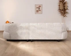 Canapé avec assise électrique et méridienne à droite 
