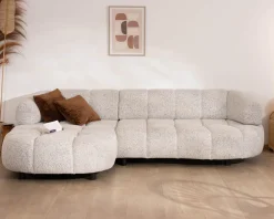Canapé avec extension électrique et méridienne 