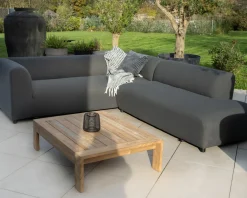 Canapé chauffant spécial extérieur en tissu anthracite 