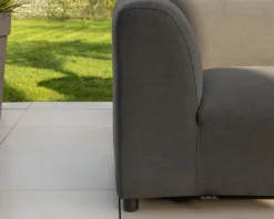 Canapé chauffant spécial extérieur en tissu anthracite 
