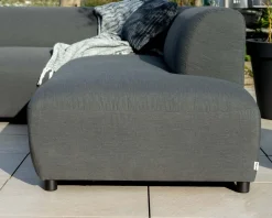Canapé chauffant spécial extérieur en tissu anthracite 