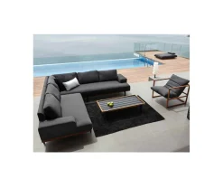 Canapé d'angle extérieur haut de gamme tissu Sunbrella 