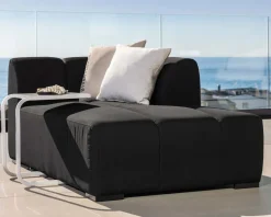 Canapé d'angle spécial extérieur tissu gris foncé haut de gamme 