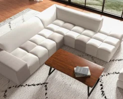 Canapé en angle avec méridienne design lounge & chill 