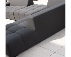 Canapé extérieur design retour gauche gris foncé 