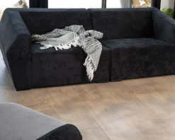 Canapé modulaire design en velours anthracite 