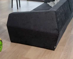 Canapé modulaire design en velours anthracite 