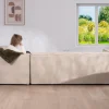 Canapé modulaire en angle en tissu bouclette beige "Alcazar"