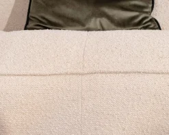 Canapé modulaire en angle en tissu bouclette beige 