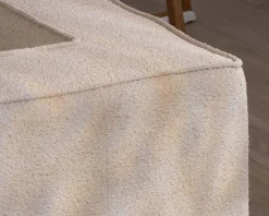 Canapé modulaire en angle en tissu bouclette beige 