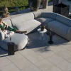 Canapé panoramique modulaire spécial extérieur en tissu gris clair "Kacang"